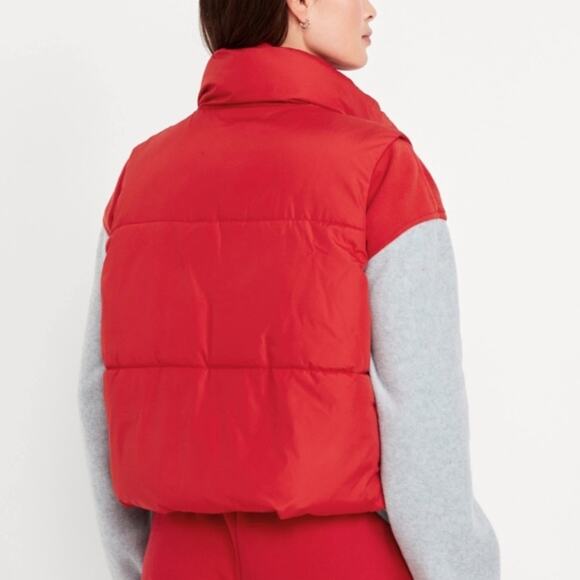 Old Navy Robbie Red Quilted Puffer Vest - Picture 2 of 12